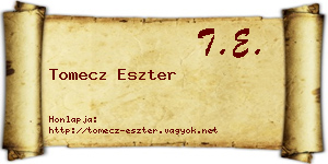 Tomecz Eszter névjegykártya